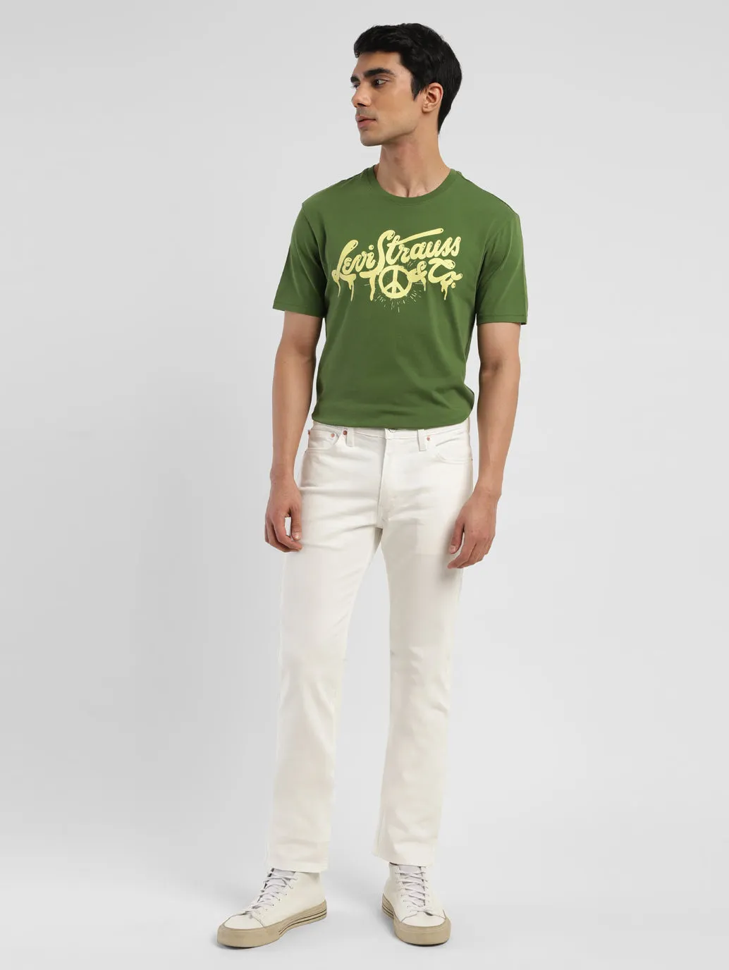 Men's 511 White Slim Fit Mid Rise Jeans