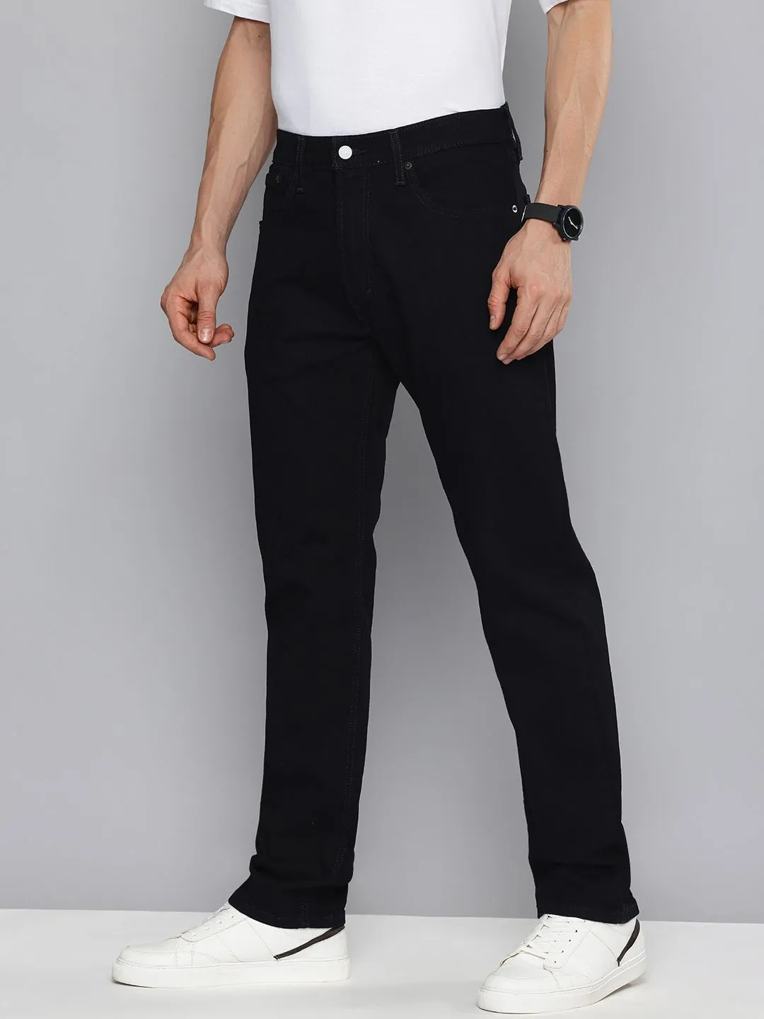 Men's 551 Blue Loose Straight Fit Mid Rise Jeans