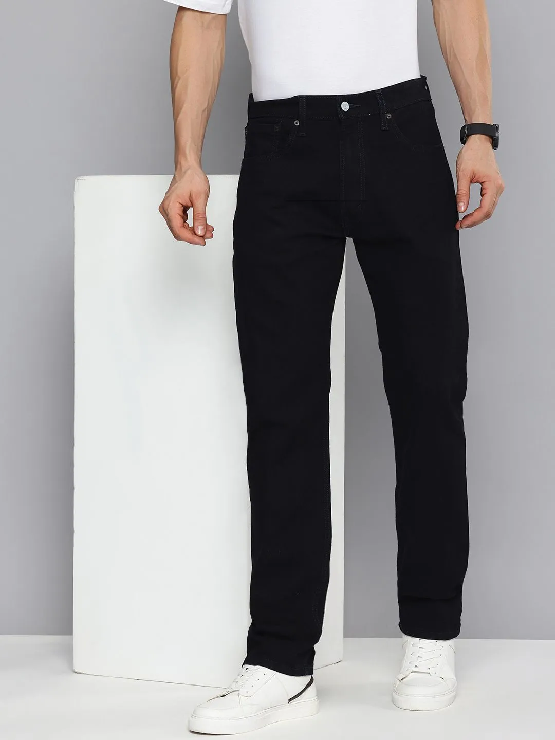 Men's 551 Blue Loose Straight Fit Mid Rise Jeans