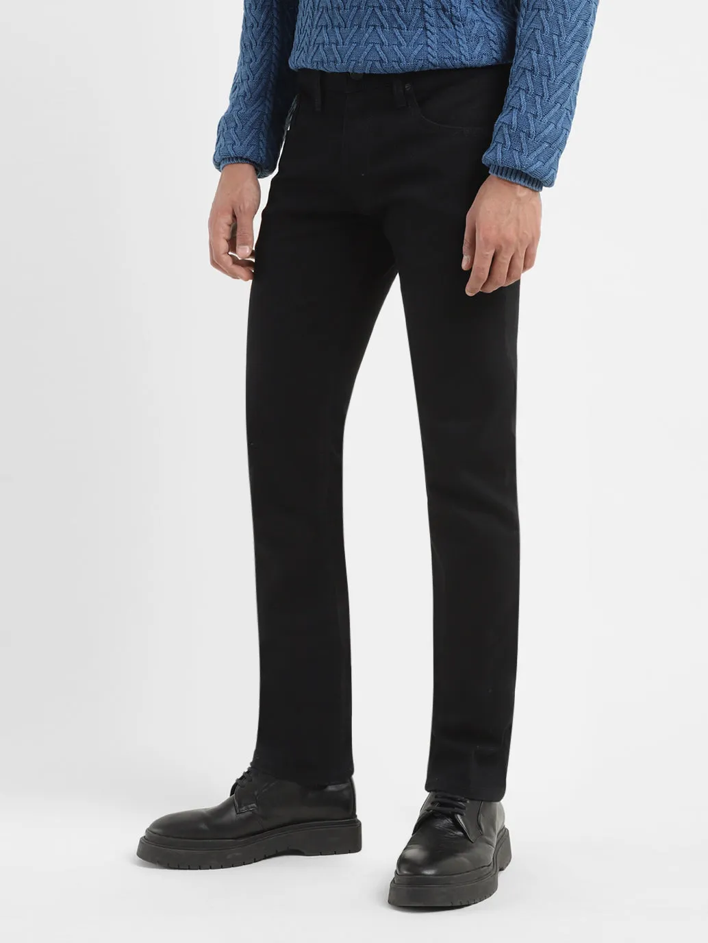Men's 65504 Black Skinny Fit Mid Rise Jeans