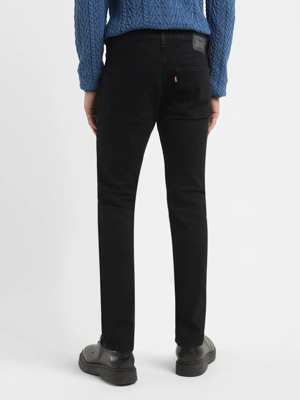 Men's 65504 Black Skinny Fit Mid Rise Jeans