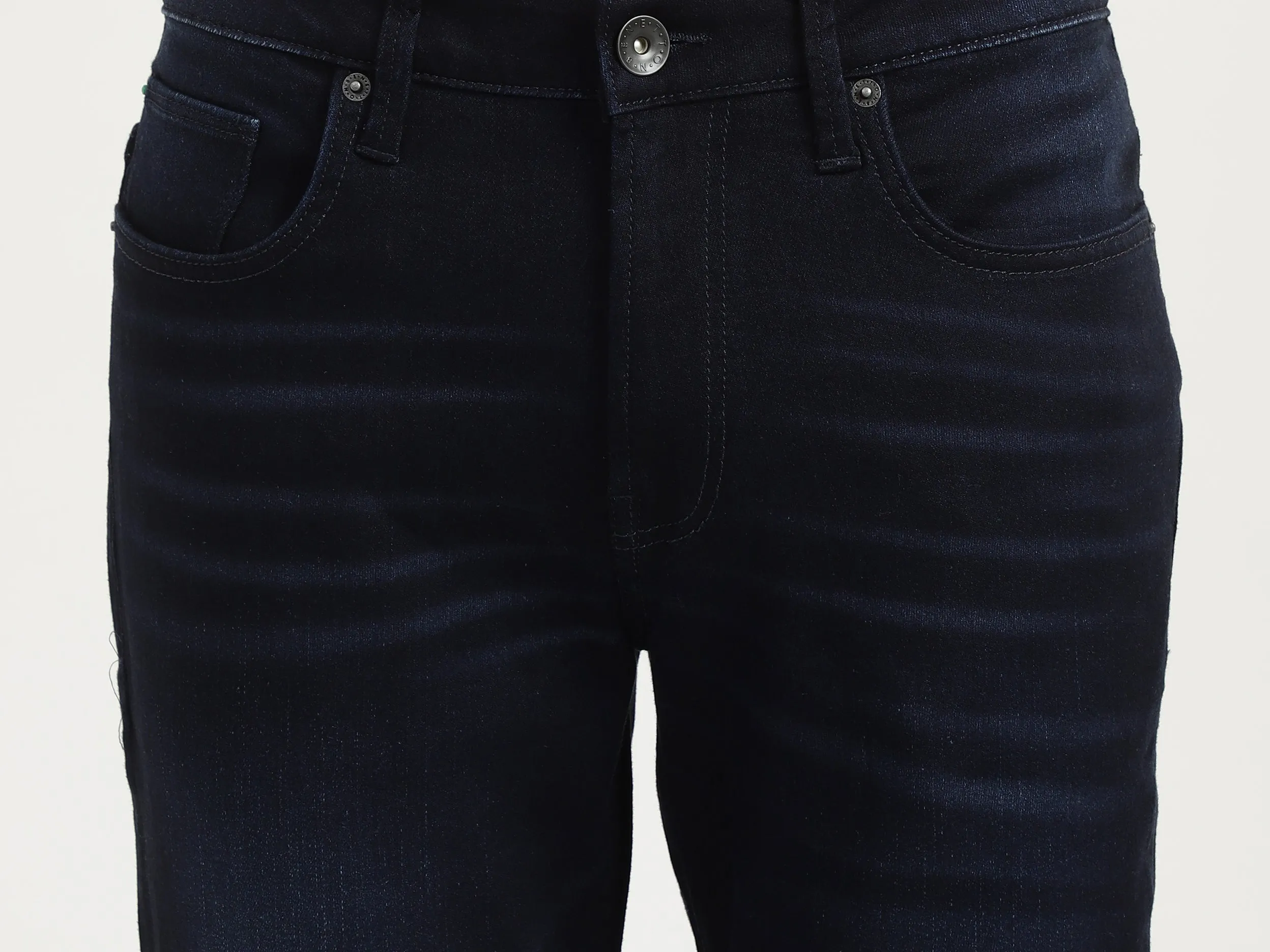 Mens Carrot Fit Solid Jeans