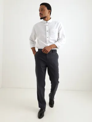 Men's Check Slim Trouser - Charcoal