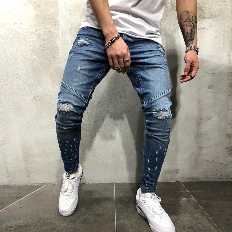 Men's Fashion Casual Ripped Jeans
