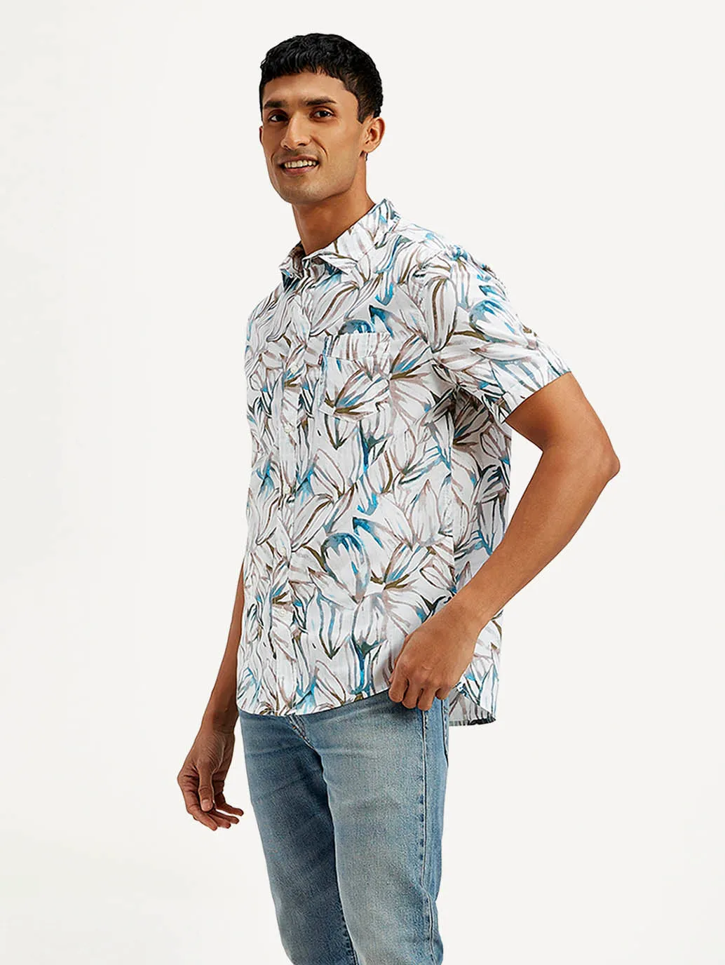 Men's Floral Slim Fit Shirt