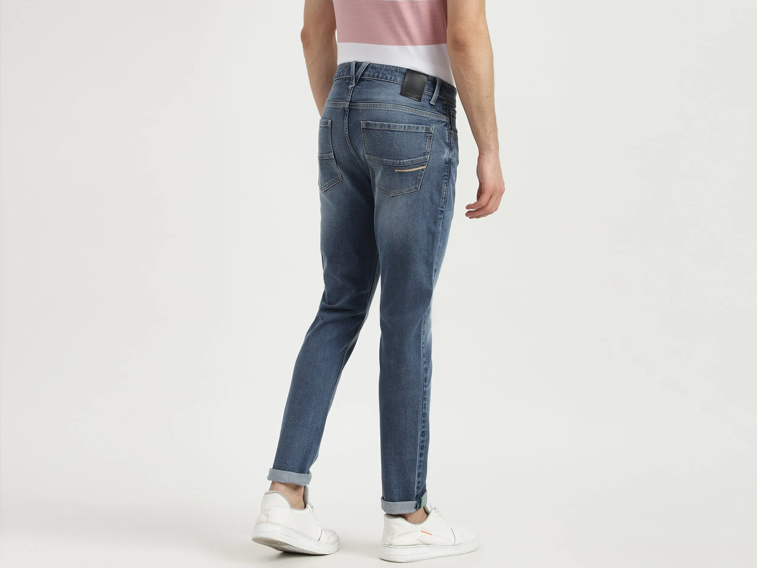 Mens Skinny Fit Solid Jeans