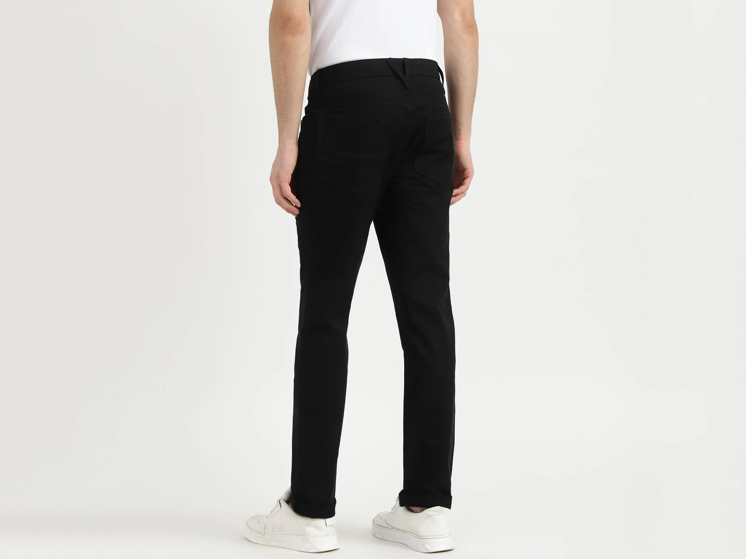Mens Skinny Fit Solid Jeans