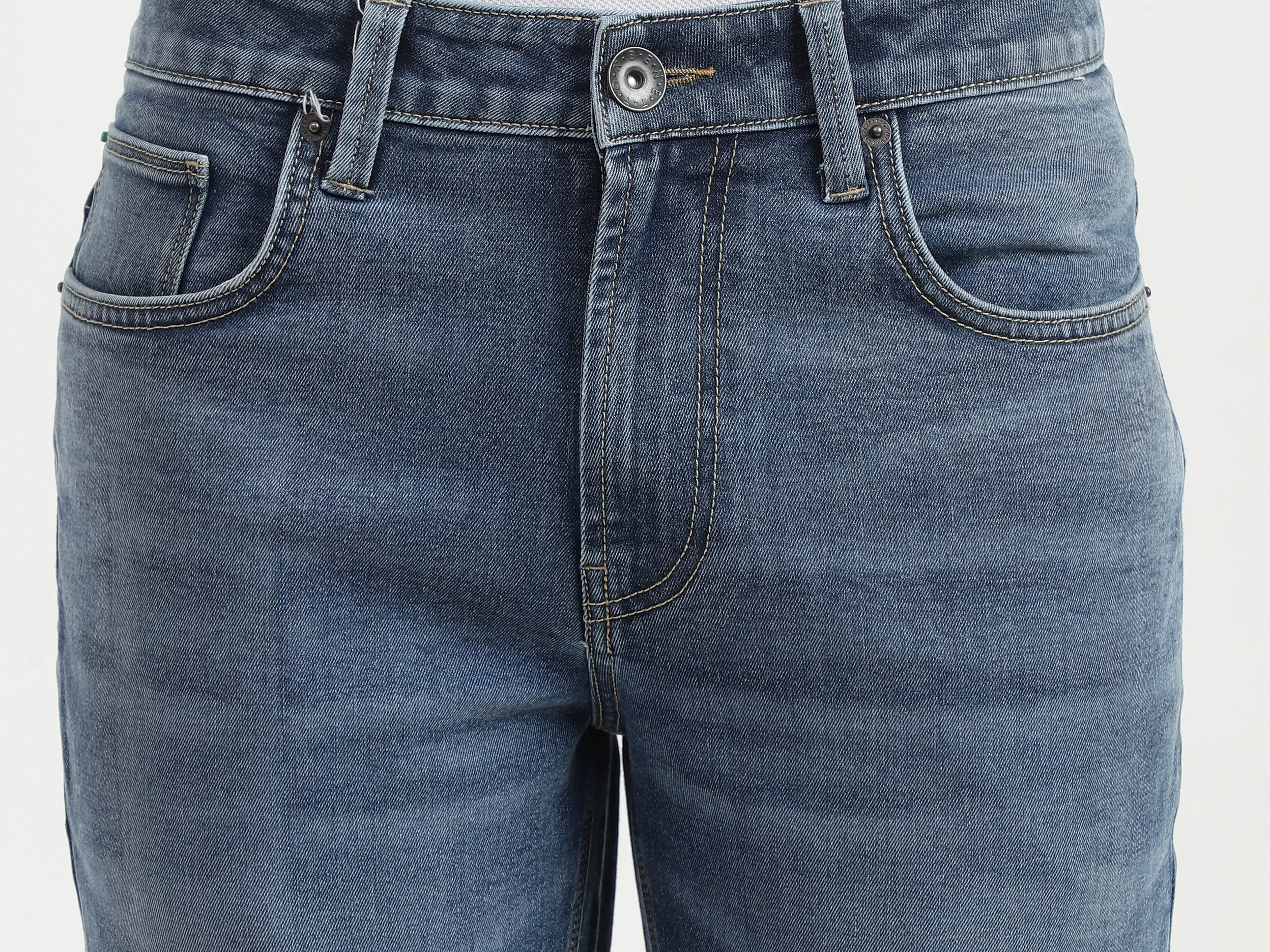 Mens Skinny Fit Solid Jeans