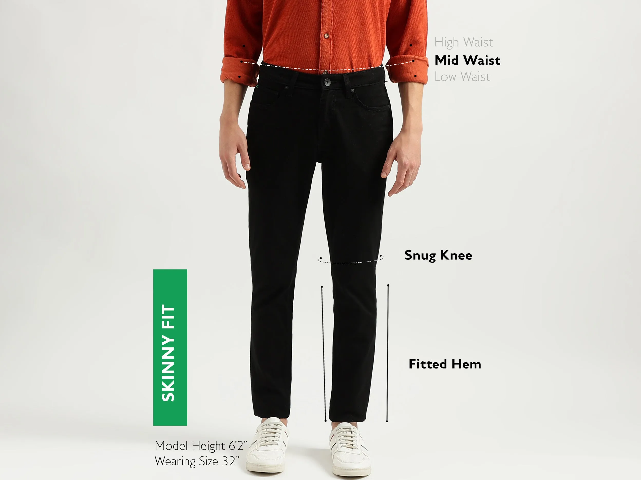 Men's Solid Skinny Fit Jeans