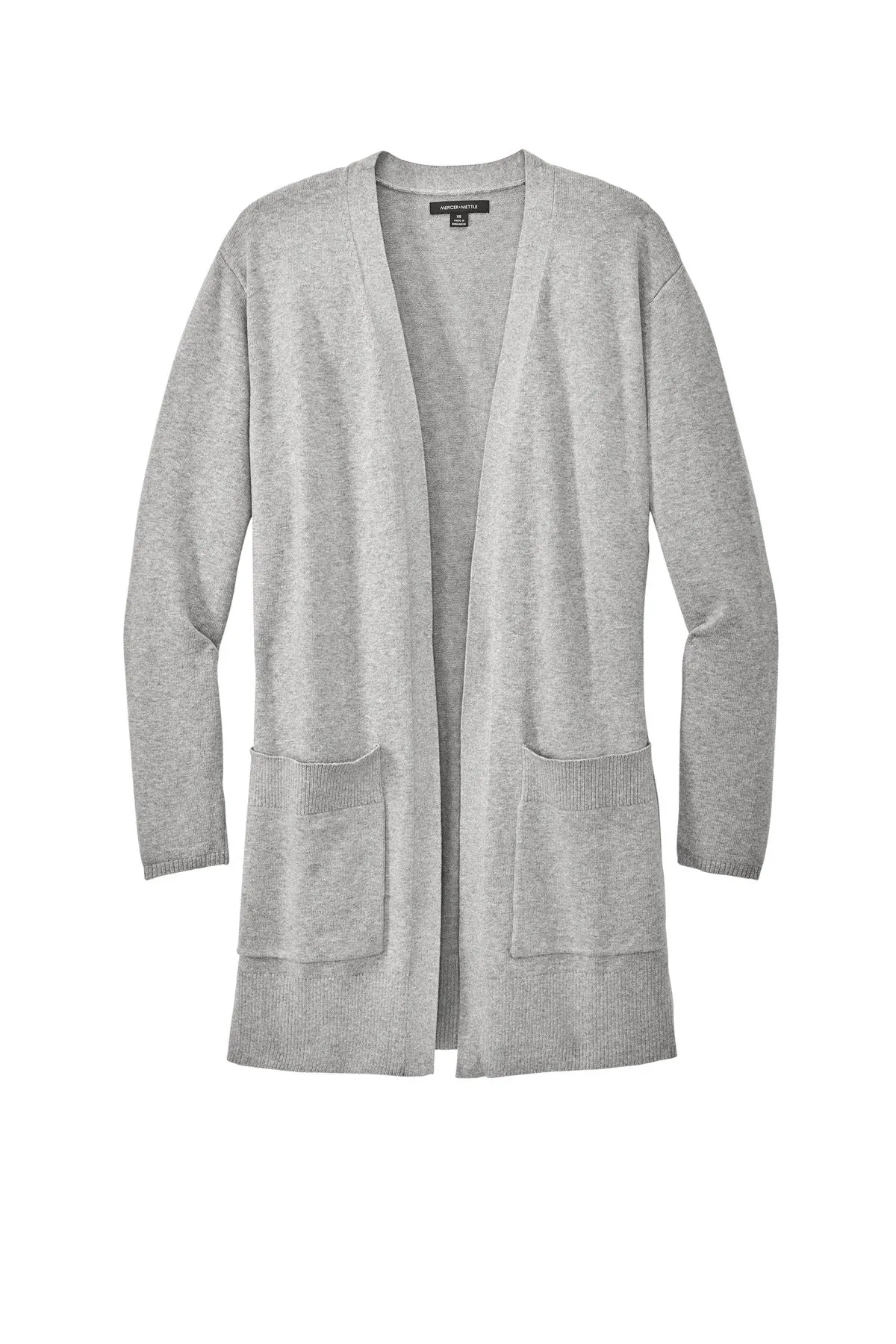 Mercer Mettle Women's Open-Front Cardigan Sweater MM3023 Gusty Grey Heather