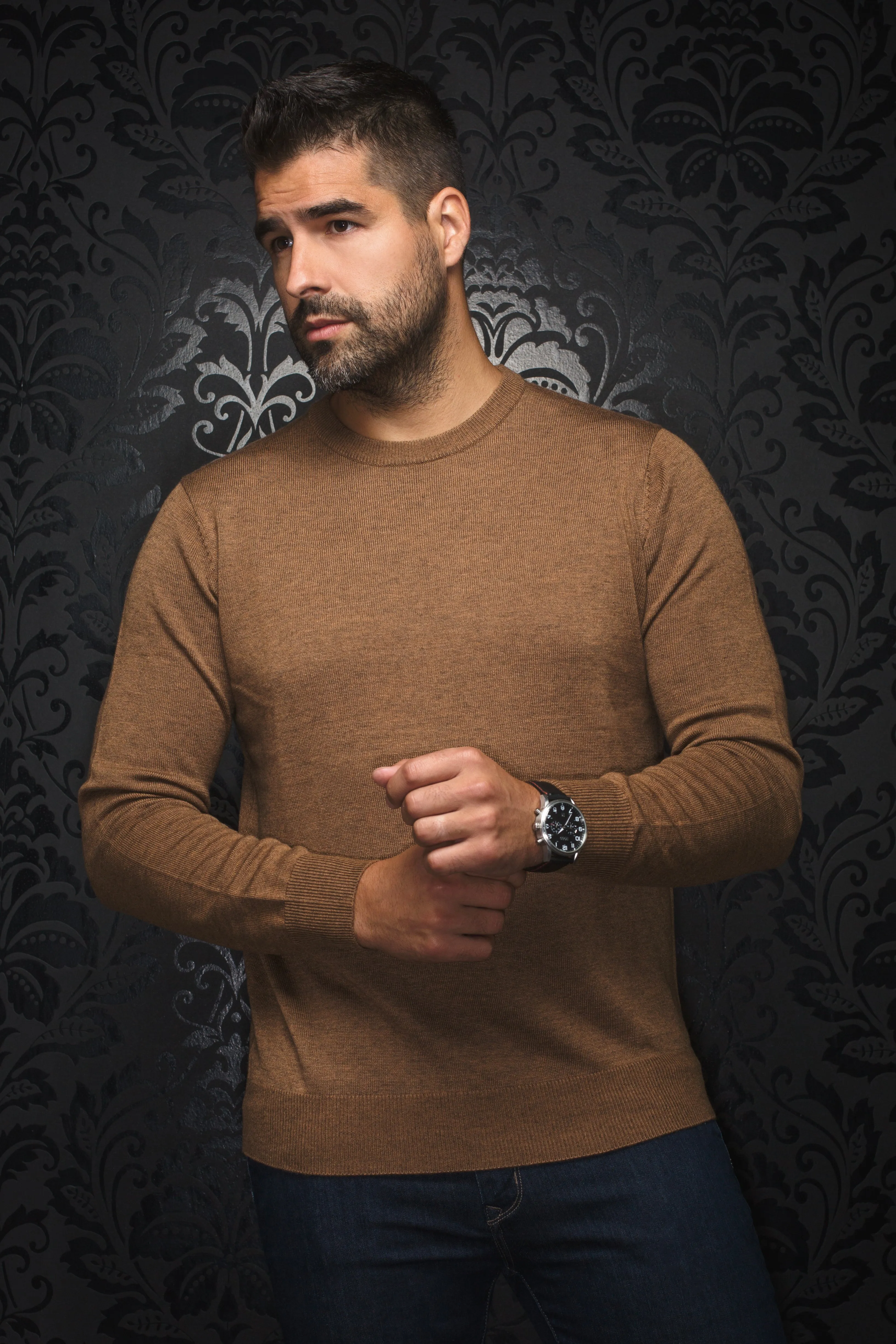 MERINO WOOL SWEATER | MARINI, CAMEL