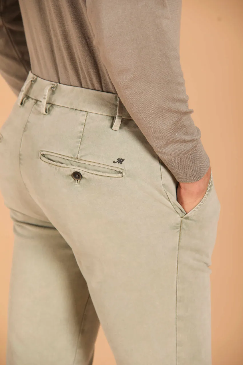 Milano Essential men's chino pants in gabardine stretch with special washing effect extra slim fit