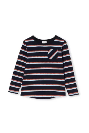 Milky | Navy Stripe Long Sleeve Tee | Sizes 2-7