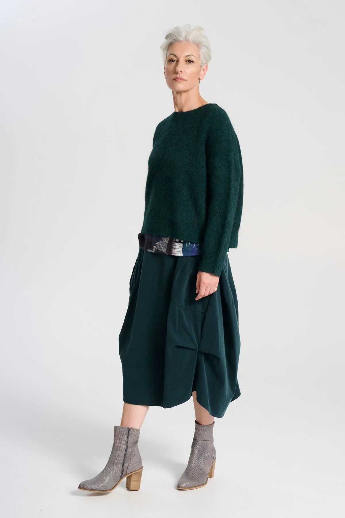 Milwaukee Marlowe Skirt Teal in Fine Cord | Pre-Order (M-2XL)