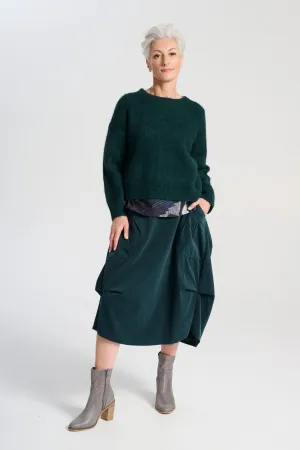 Milwaukee Marlowe Skirt Teal in Fine Cord | Pre-Order (M-2XL)