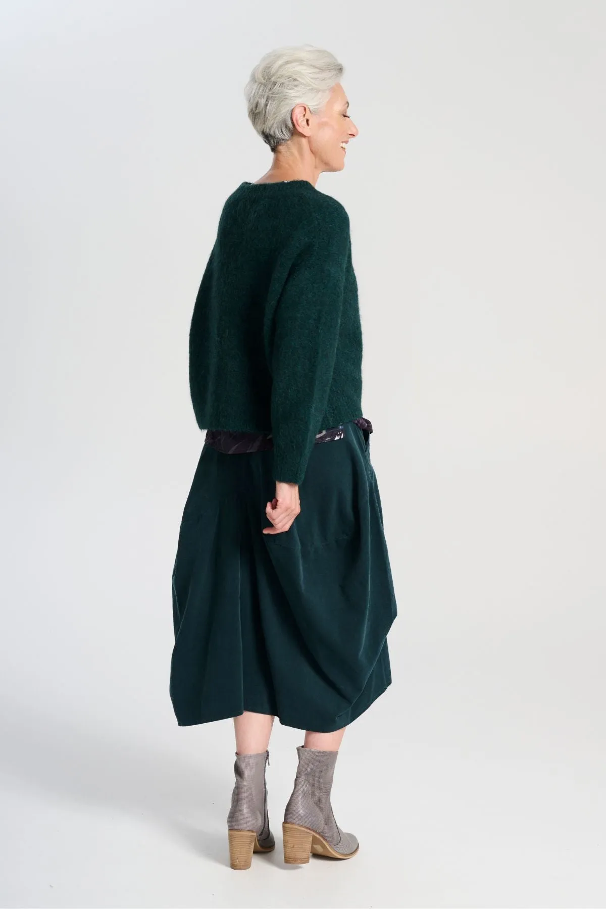 Milwaukee Marlowe Skirt Teal in Fine Cord | Pre-Order (M-2XL)