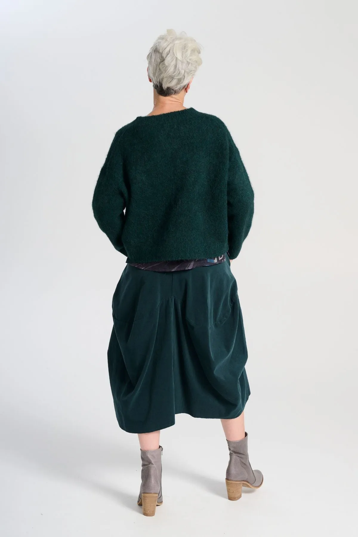 Milwaukee Marlowe Skirt Teal in Fine Cord | Pre-Order (M-2XL)