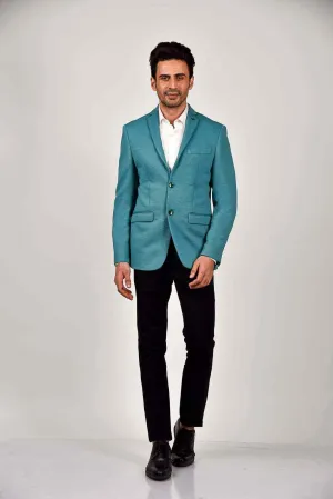 Mint Dobby Knitted Blazer