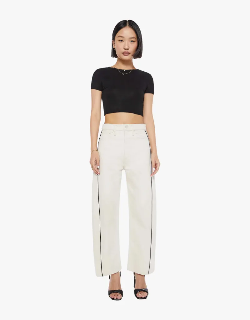 Mother Lil Half-Piped Ankle Jeans in Act Natural