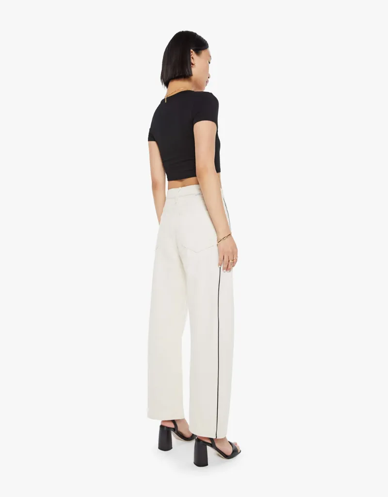 Mother Lil Half-Piped Ankle Jeans in Act Natural