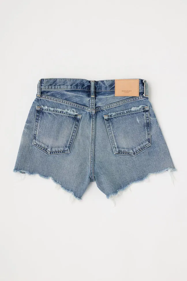 Moussy Vintage Elam Denim Shorts in Blue