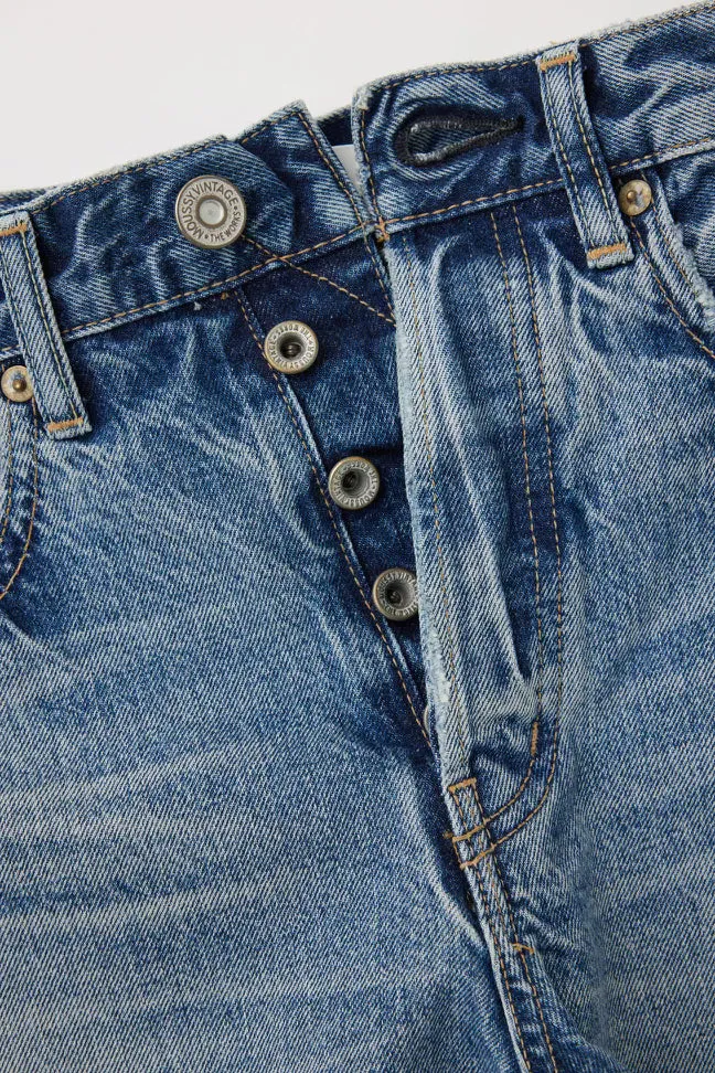 Moussy Vintage Elam Denim Shorts in Blue