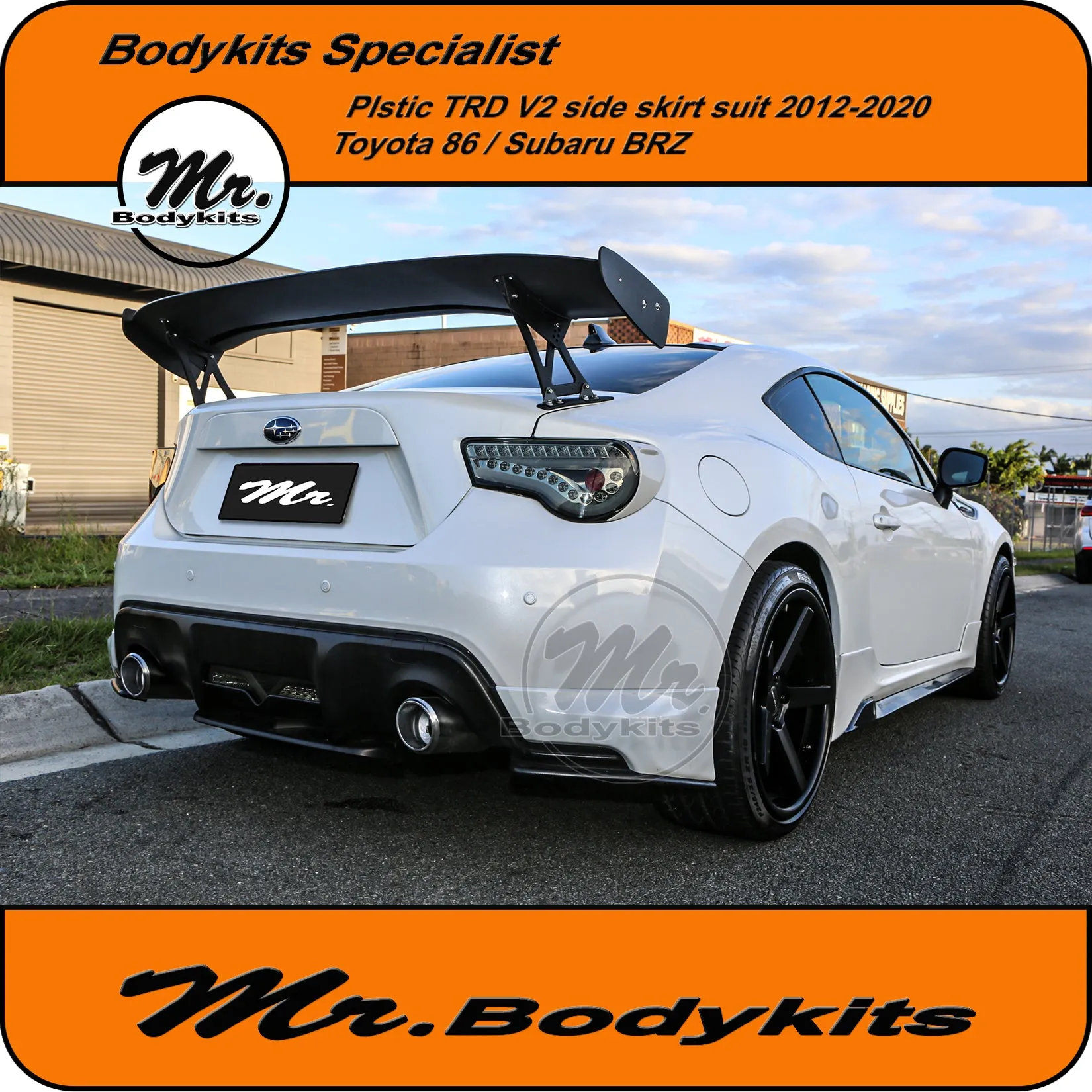 Mr Plastic TRD V2 Side Skirt Bodykits For Toyota 86 / Subaru BRZ 2012-2020