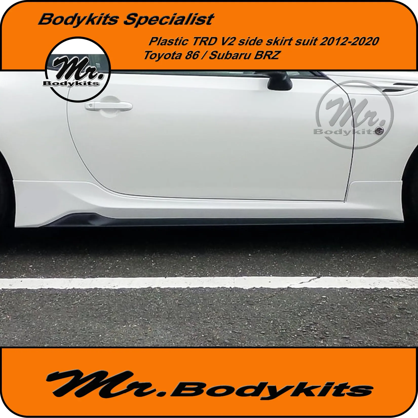 Mr Plastic TRD V2 Side Skirt Bodykits For Toyota 86 / Subaru BRZ 2012-2020