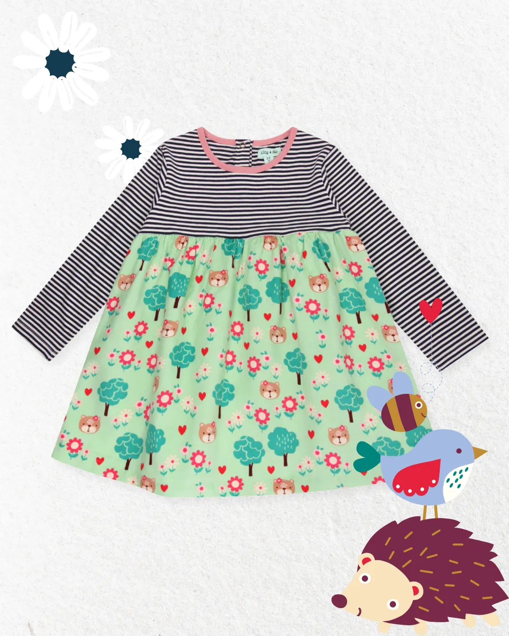 Multicoloured Lilly In Woodland Animal Print Dress