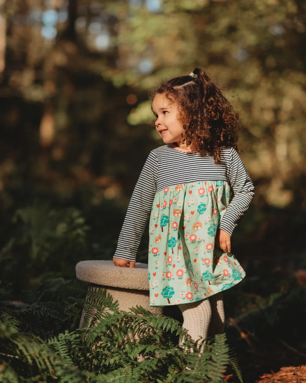 Multicoloured Lilly In Woodland Animal Print Dress