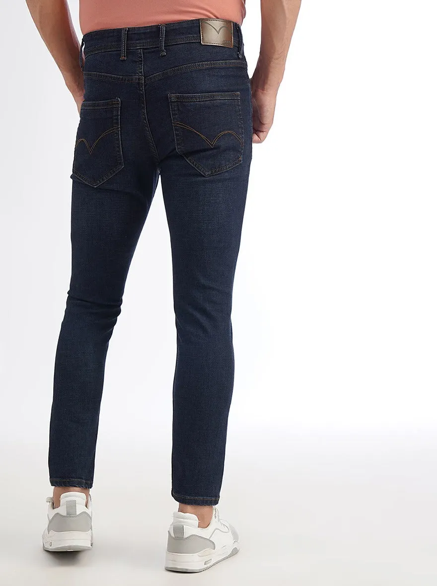 Navy Blue Washed Rider Fit Jeans | JadeBlue