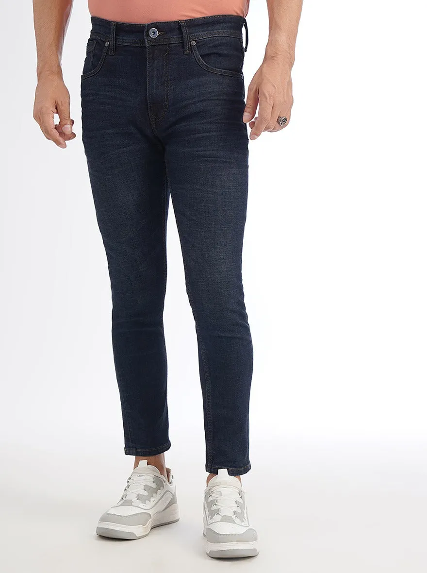 Navy Blue Washed Rider Fit Jeans | JadeBlue