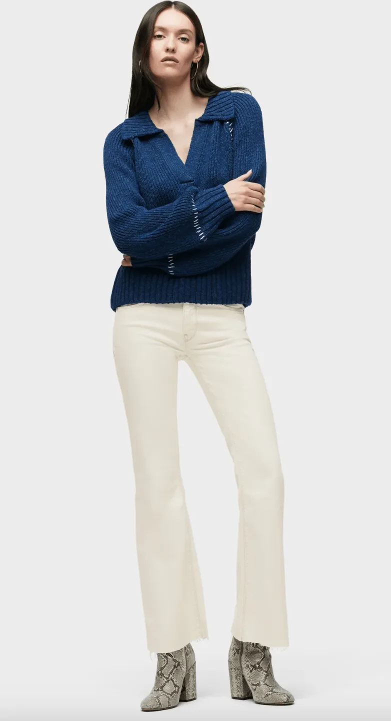 Nico midrise barefoot bootcut in ecru