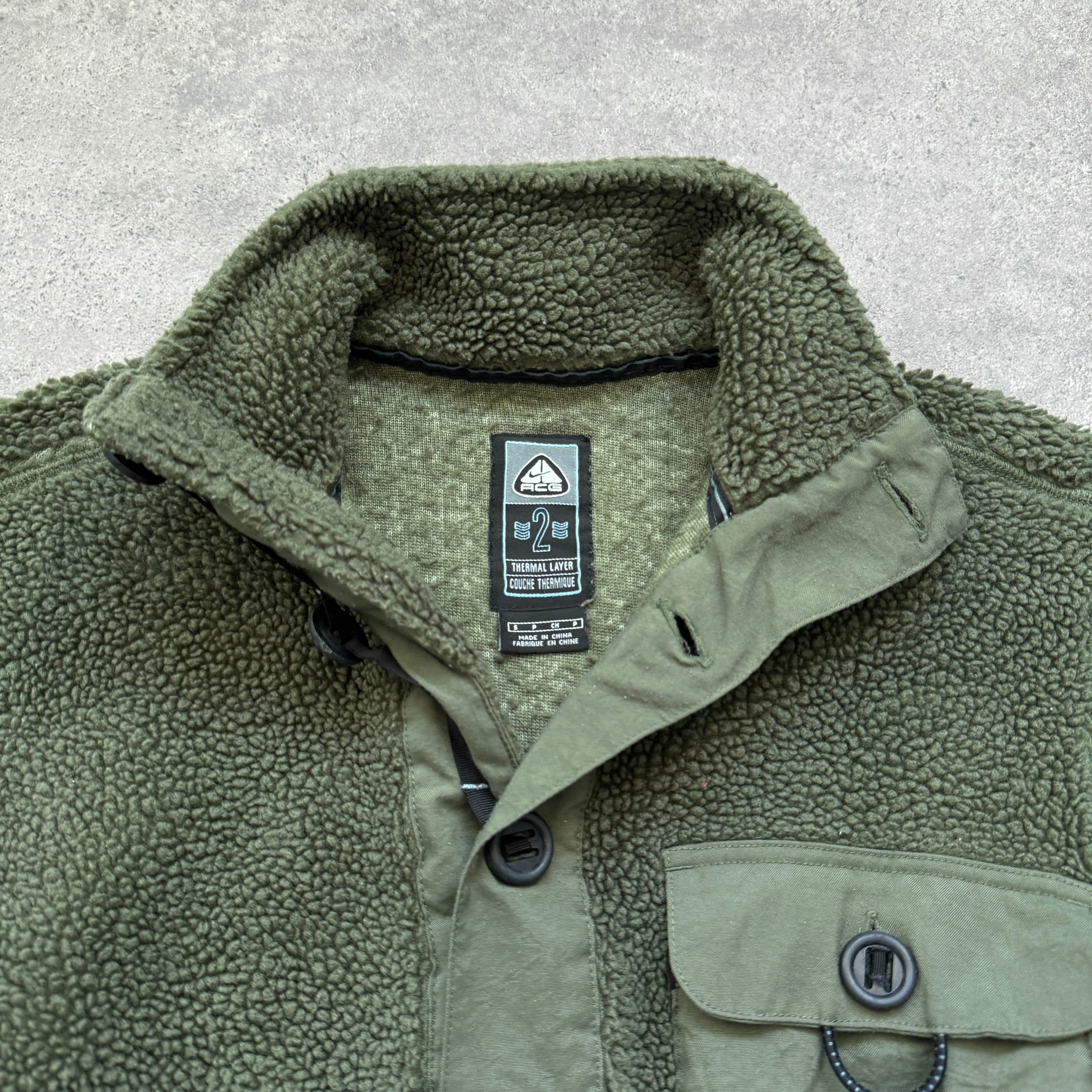 Nike ACG 2000s technical deep pile sherpa fleece jacket (S)