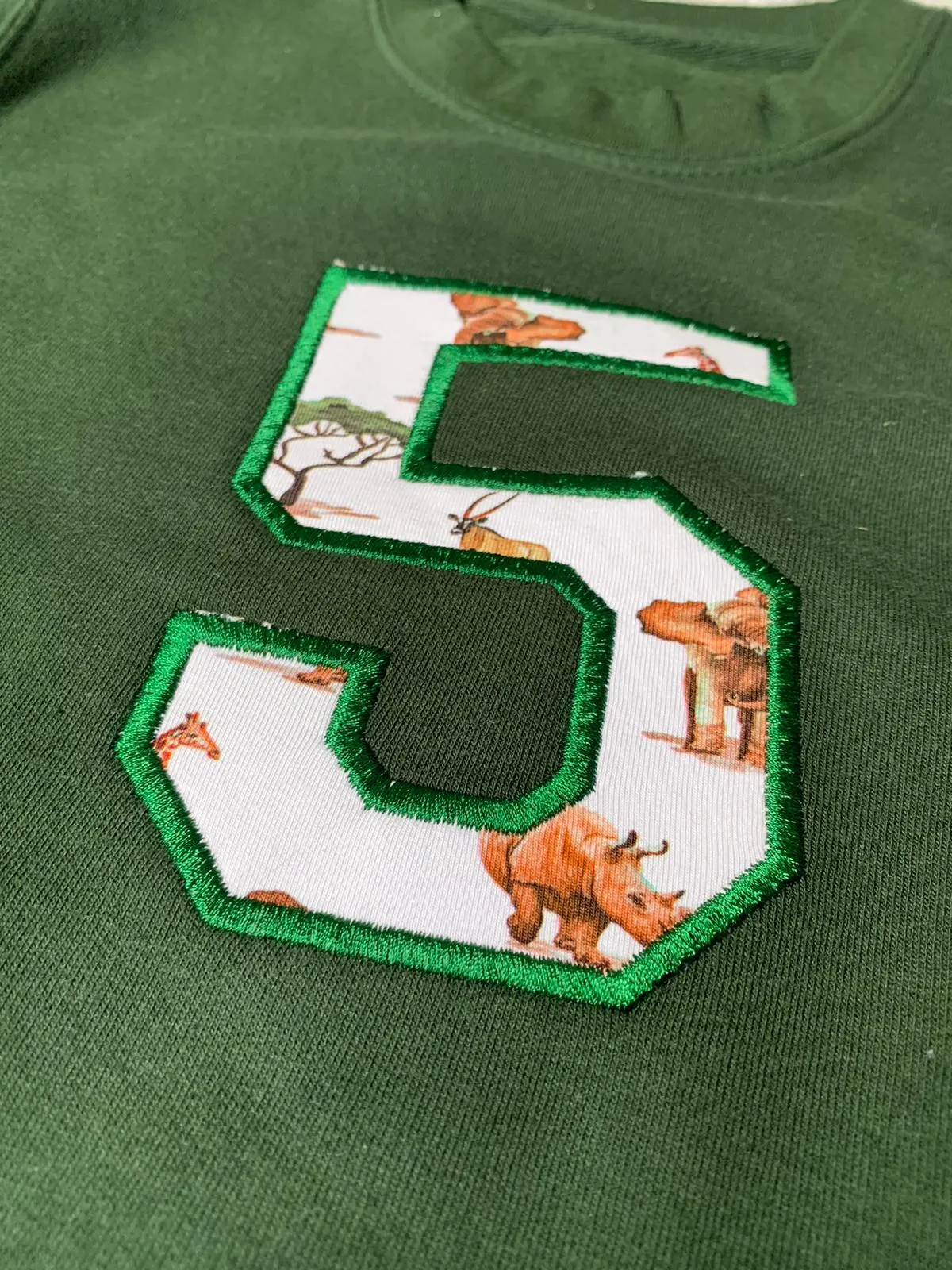 Number 5 Applique Sweater - 5-6 years