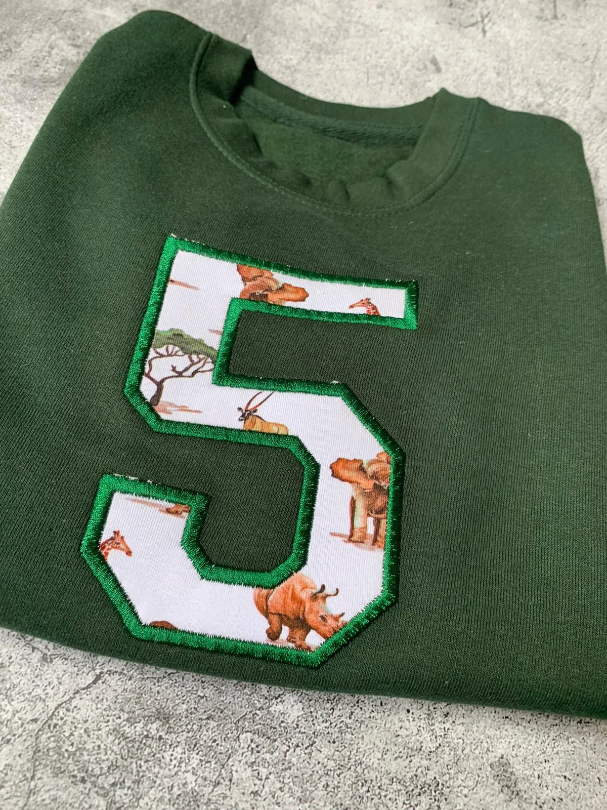 Number 5 Applique Sweater - 5-6 years
