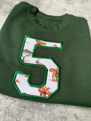 Number 5 Applique Sweater - 5-6 years