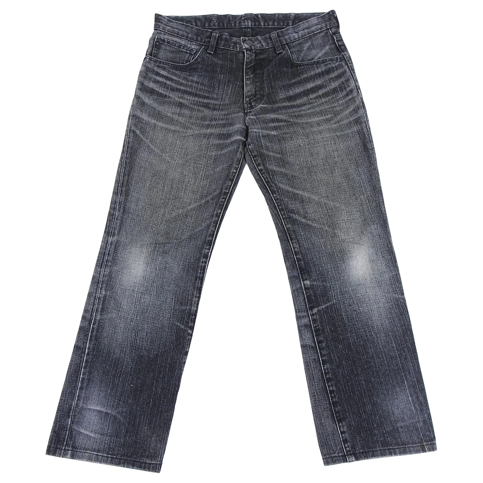 Number (N)ine Grey Wash Slim Straight Cropped Denim Jeans - 30
