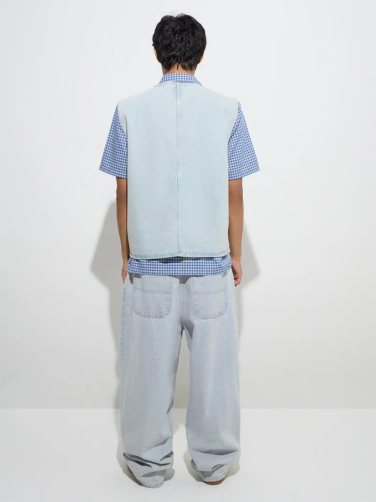 Nuon Blue Relaxed-Fit Denim Jacket