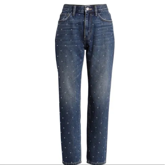 NWT Current /Elliott Studded  High Waist jeans 26