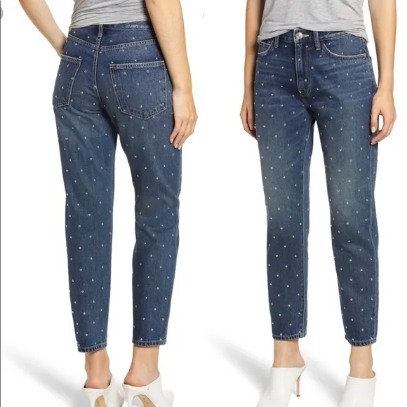 NWT Current /Elliott Studded  High Waist jeans 26