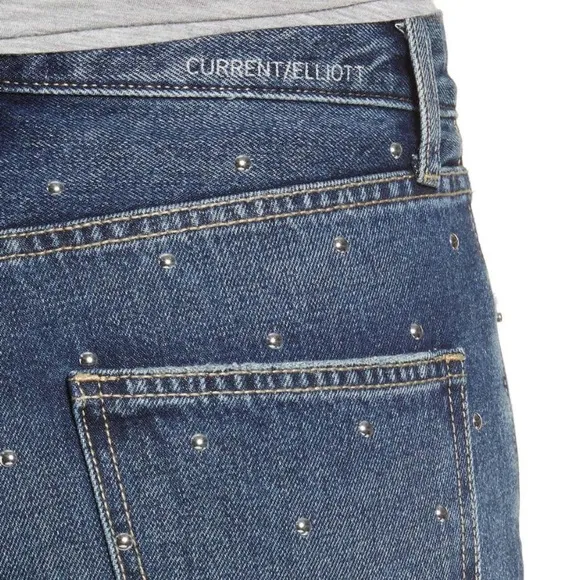 NWT Current /Elliott Studded  High Waist jeans 26