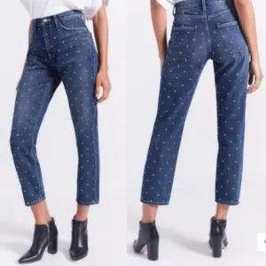 NWT Current /Elliott Studded  High Waist jeans 26