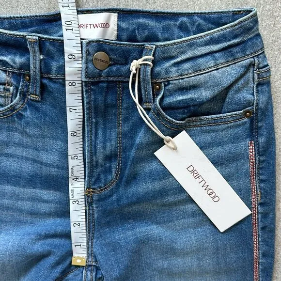 NWT Driftwood Jackie High-Rise Aztec Embroidered Slim silhouette Skinny Jeans 24