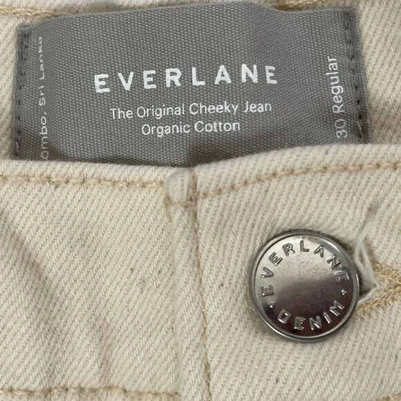 NWT Everlane The Original Cheeky Jean Womens 30 Ecru