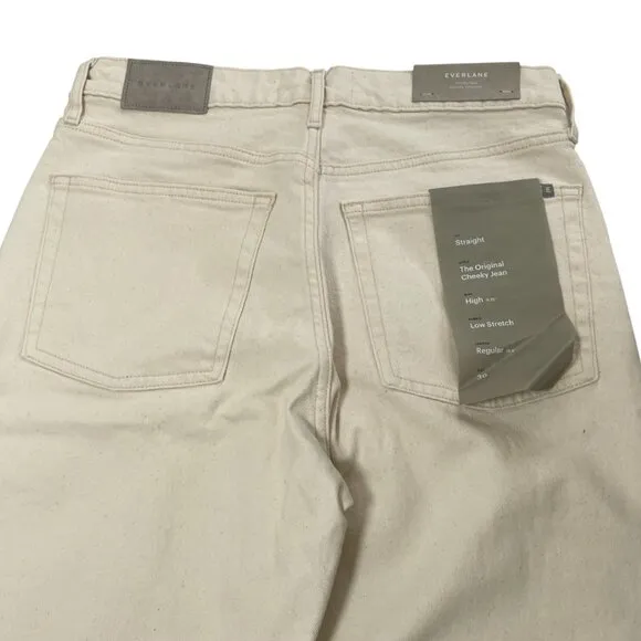 NWT Everlane The Original Cheeky Jean Womens 30 Ecru