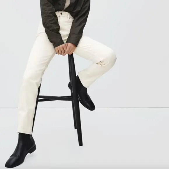 NWT Everlane The Original Cheeky Jean Womens 30 Ecru