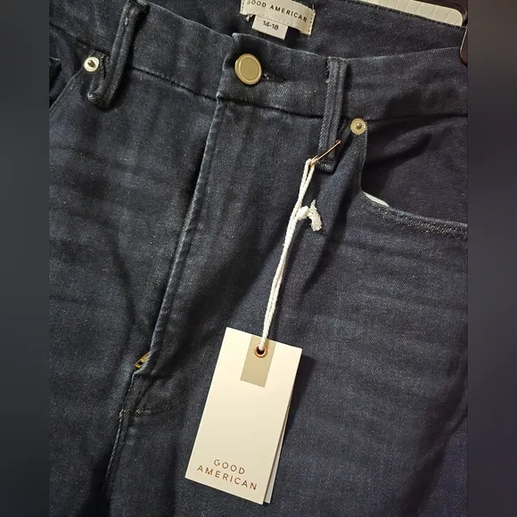 NWT Good American x Calik Denim Always Fits Good Legs Skinny Jeans, Sz 14-18.