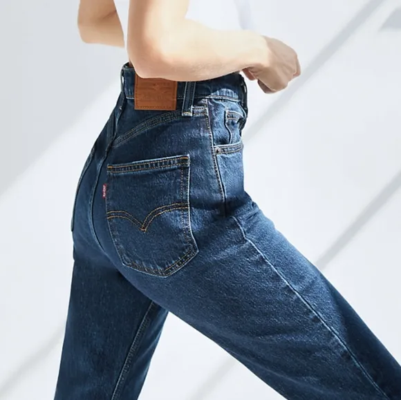 NWT Levi's Premium Sonoma Train Dark Wash 70s High Rise Flare Jeans 25x34