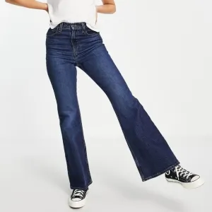 NWT Levi's Premium Sonoma Train Dark Wash 70s High Rise Flare Jeans 25x34